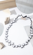 ISKIN SISTERS Bauhaus Necklace Round Squares - BH22SL-JN - SILVER