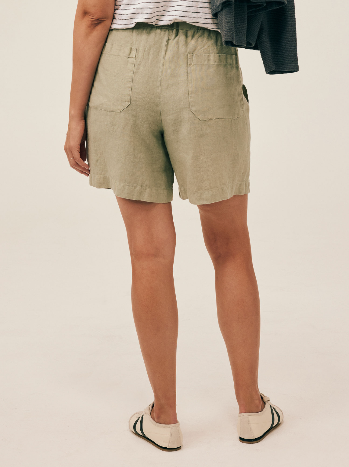 CUT LOOSE Solid Linen Utility Short - 4403061