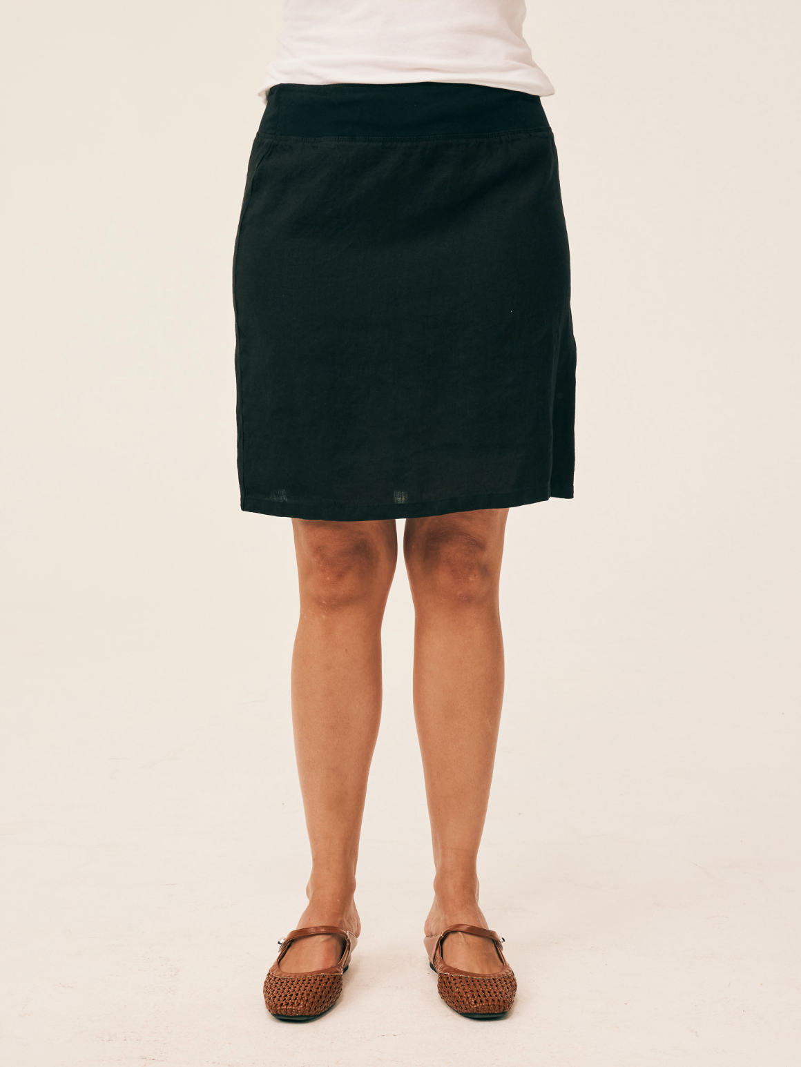 CUT LOOSE Solid Linen Walking Skirt - 4409866