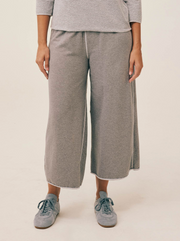 CUT LOOSE Grey Stripe Doublecloth Cropped Pant - 2332122