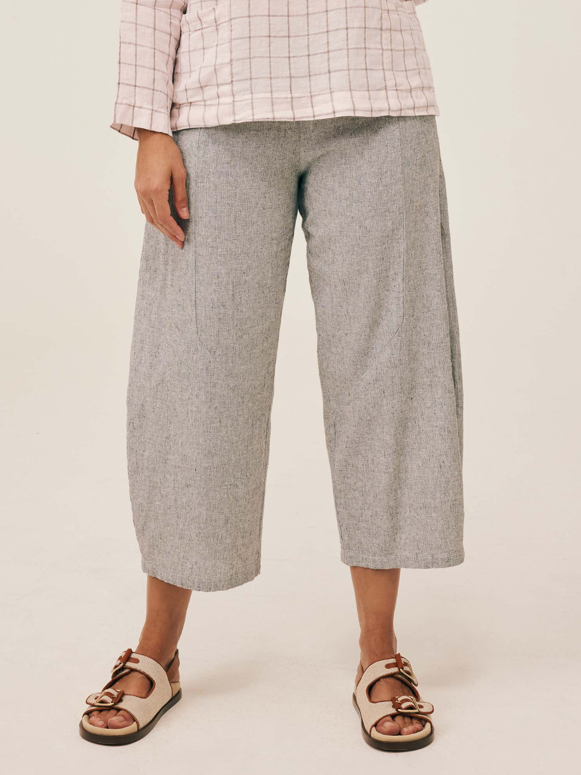 CUT LOOSE Crosshatch Barrel Crop Pant - 4192431