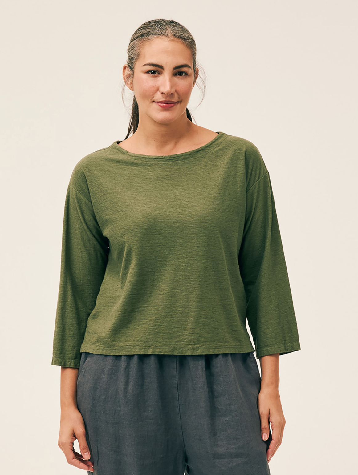 CUT LOOSE Linen Cotton Jersey Mariner's Tee - 5016864