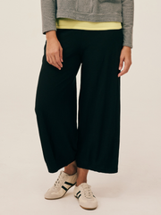 CUT LOOSE Linen Cotton Jersey Cropped Pant with Darts - 5012088