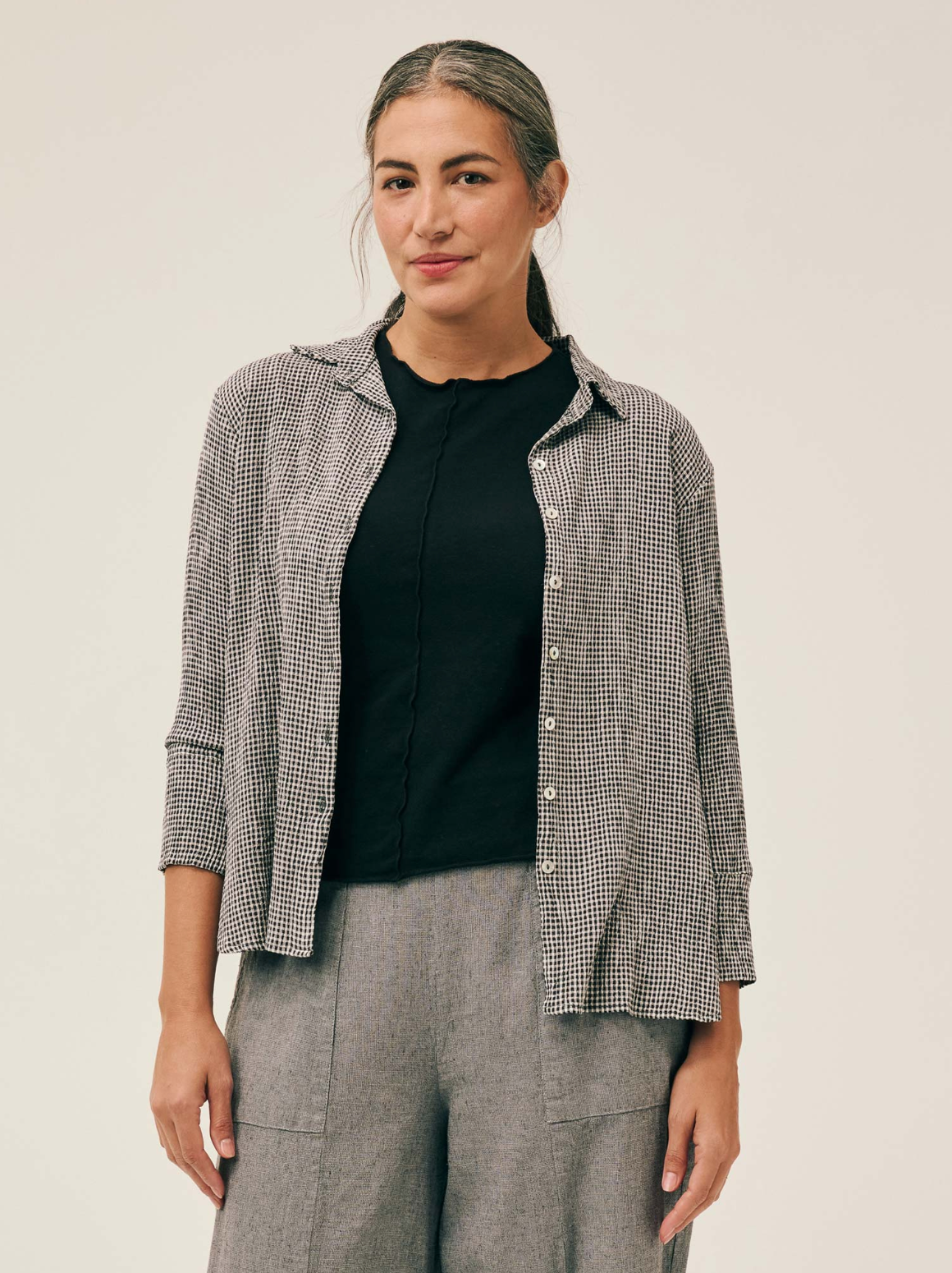 CUT LOOSE Fine Knit Seamed Shell - 2665748