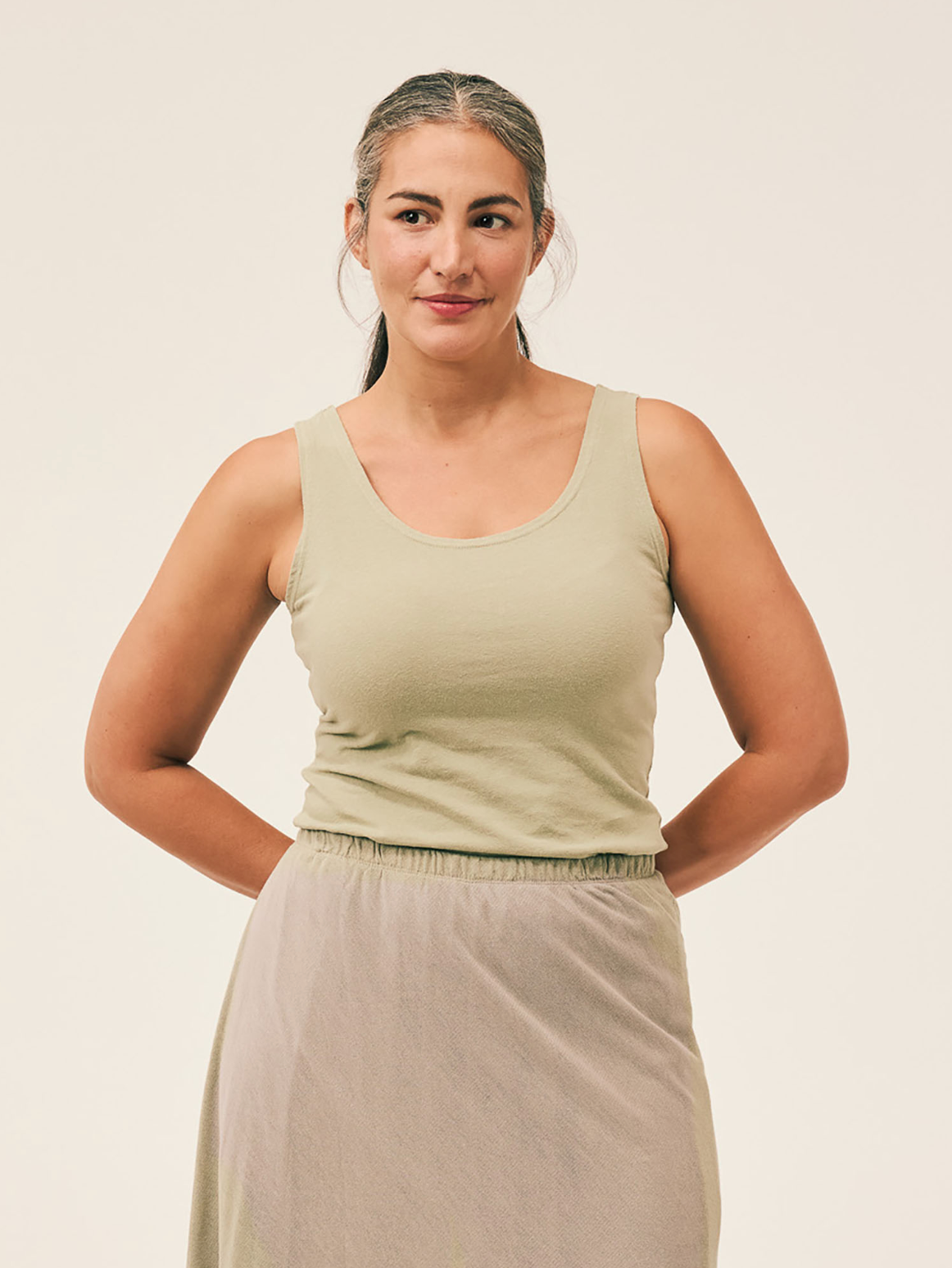 CUT LOOSE Fine Knit Convertible Boatneck Tank - 2665521
