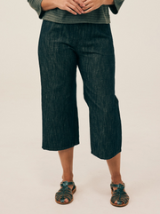 CUT LOOSE Flax Denim Easy Crop Pant - 0452349