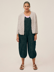 CUT LOOSE Flax Denim Racerback Overall - 0452935