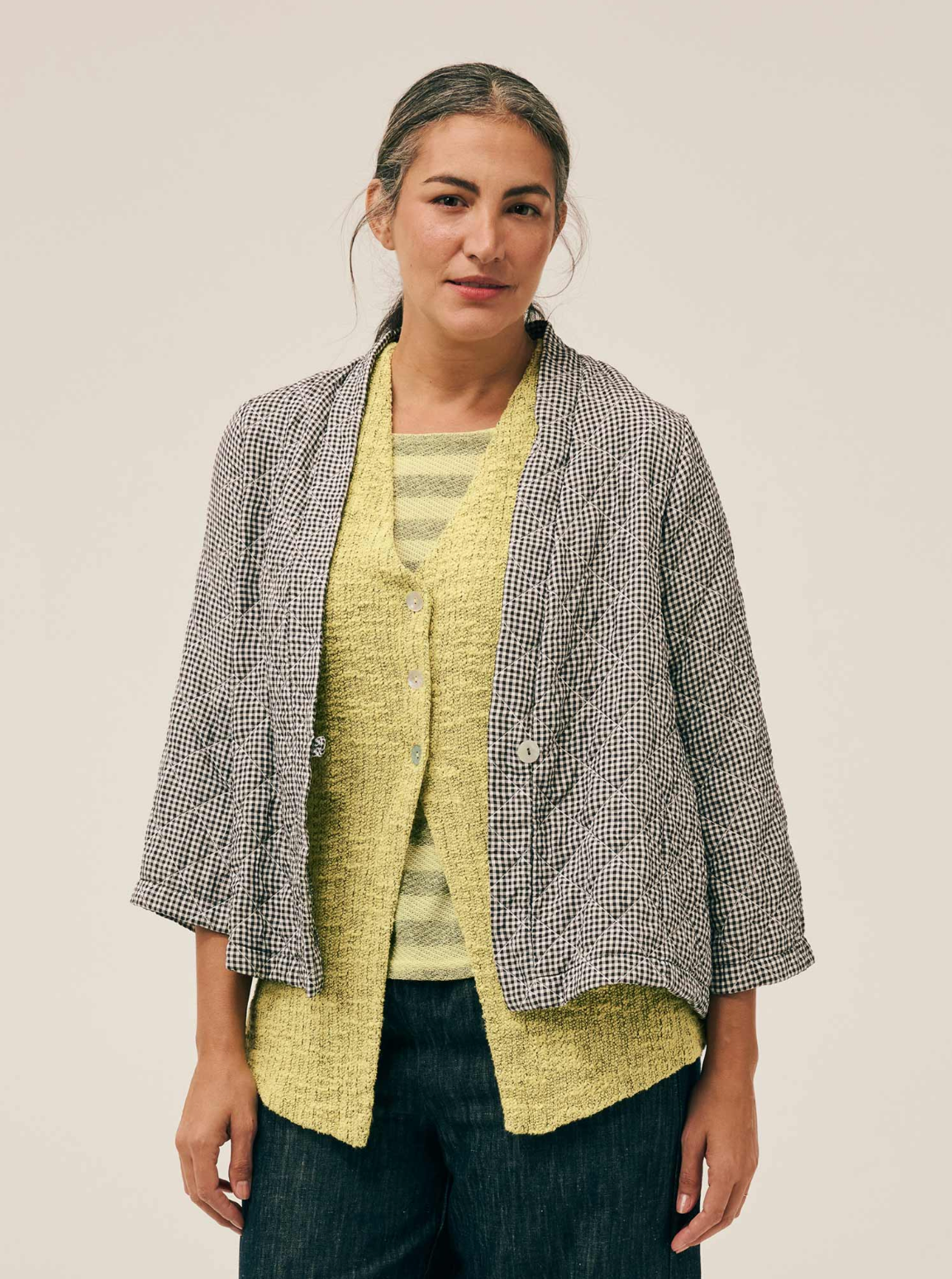CUT LOOSE Texture Sweater Knit Long Vest - 6375274
