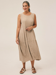 CUT LOOSE Crinkle Check Seamed Bubble Dress - 6120317
