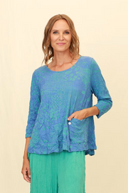 Chalet Recycled Crinkle Jersey Gizel Top - C72319