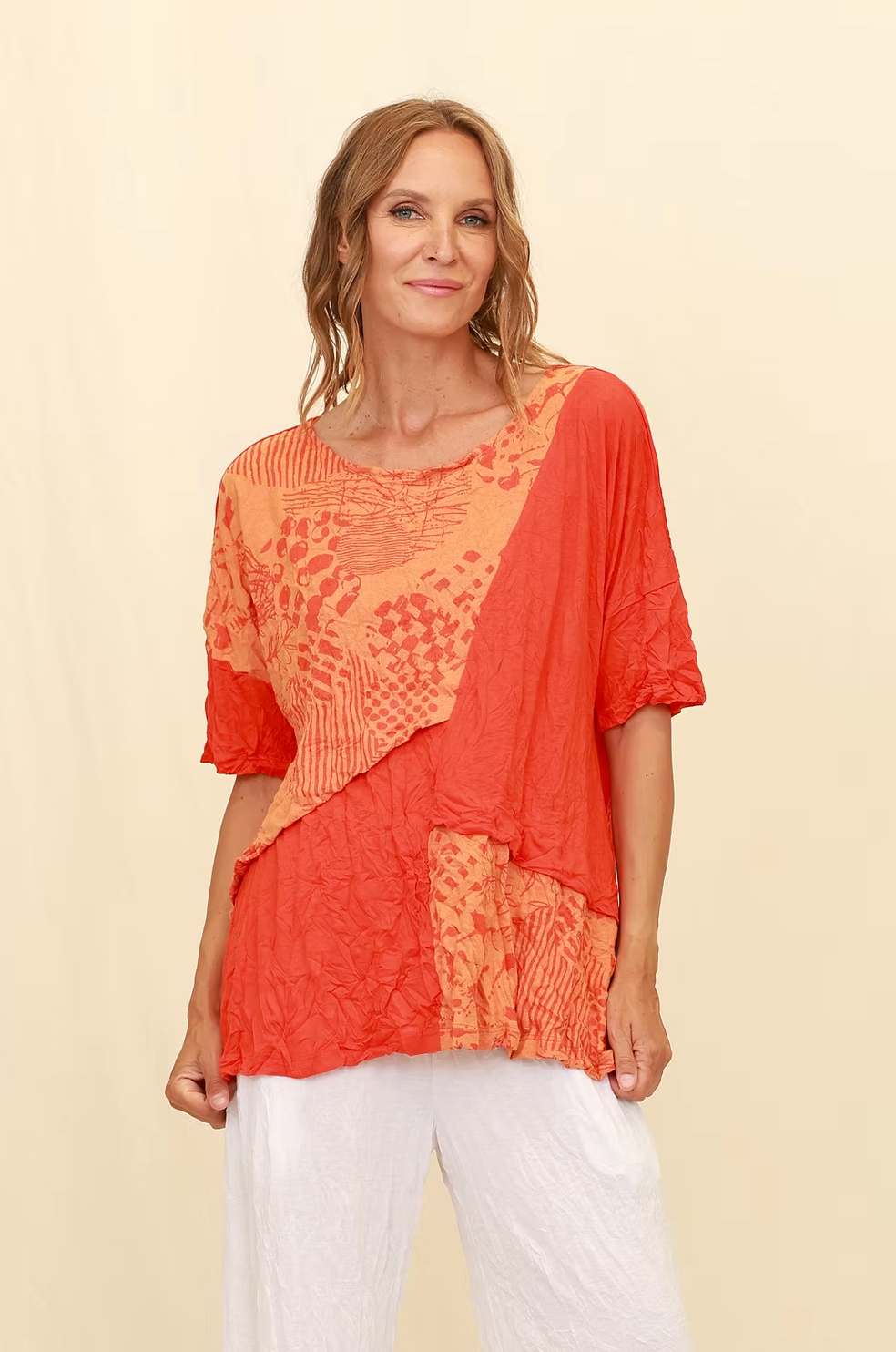 Chalet Recycled Crinkle Jersey Eudora Top - C72408