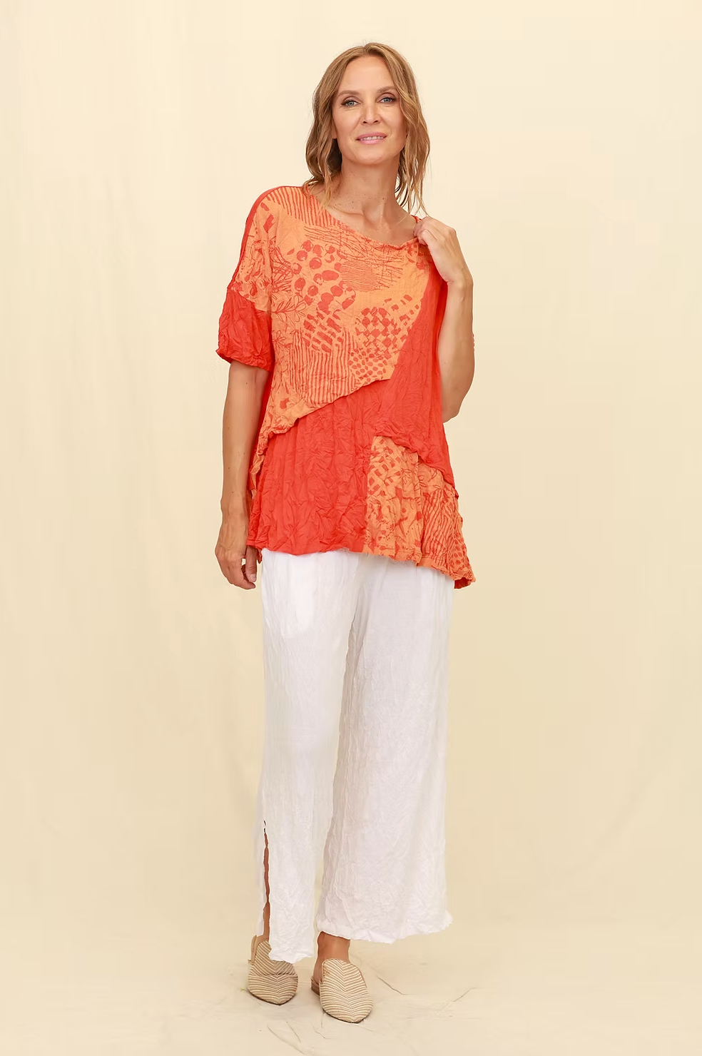 Chalet Recycled Crinkle Jersey Eudora Top - C72408