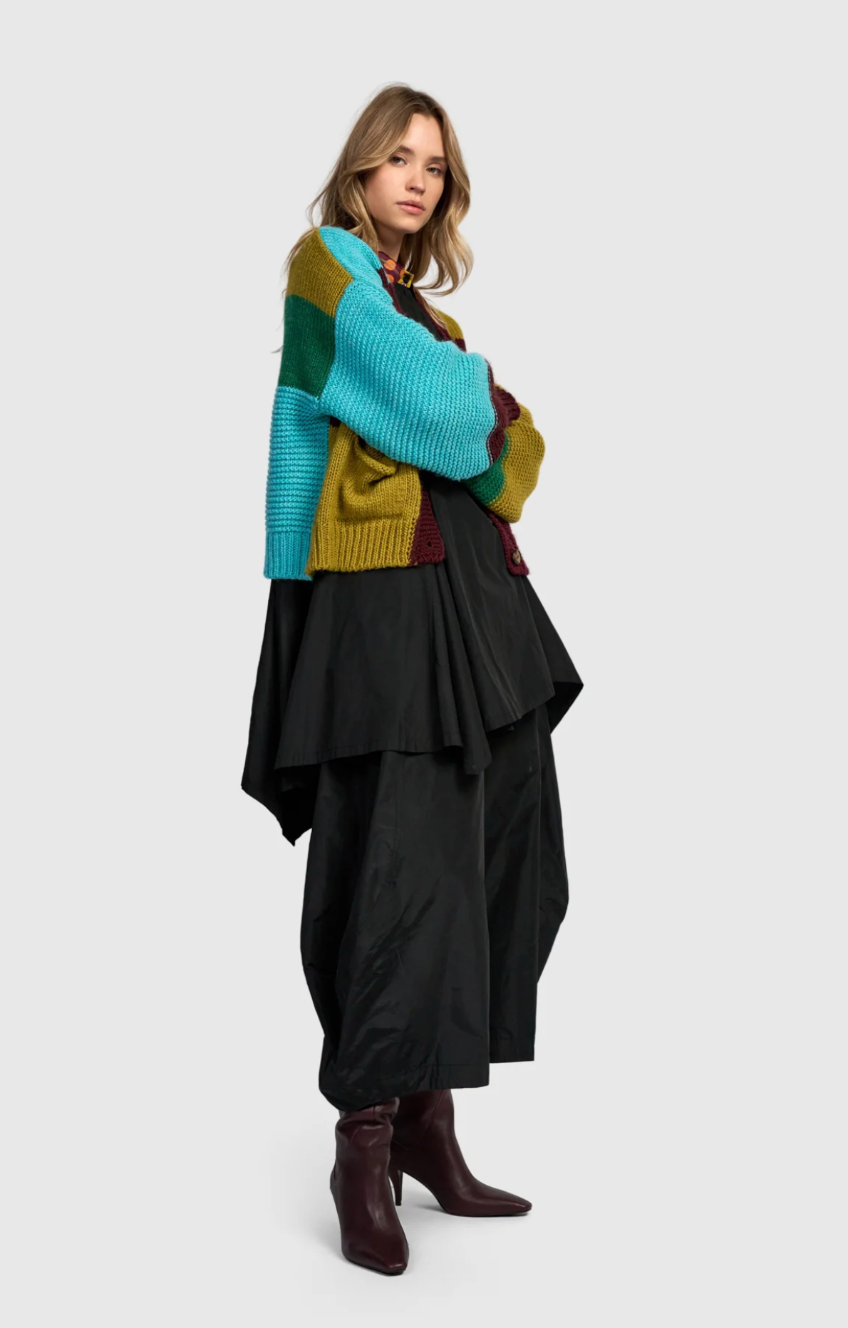 ALEMBIKA Carnival Chunky Cardigan - AS945W - WINE