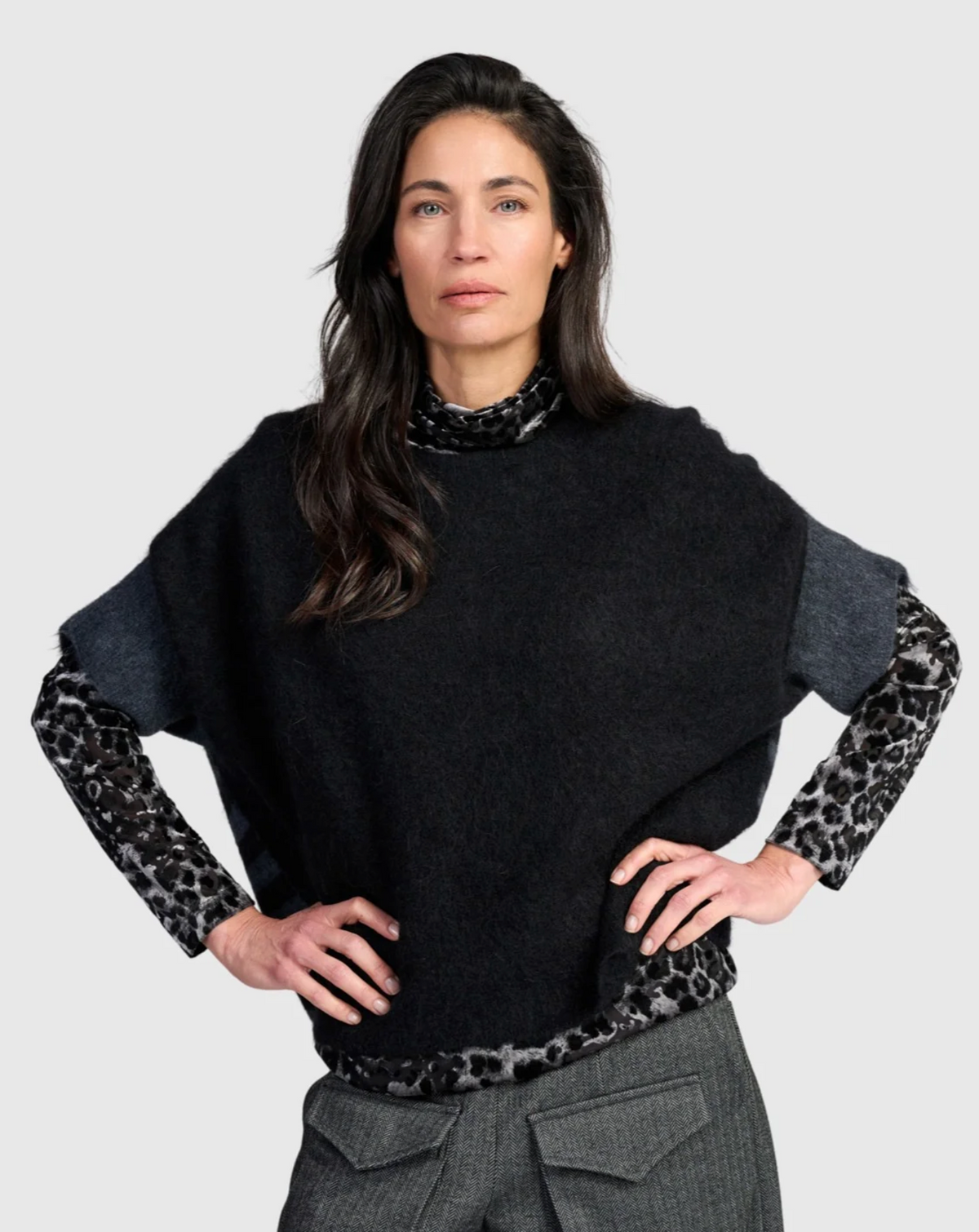 ALEMBIKA Shrouded Sweater - AS948S - STEEL