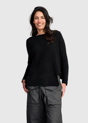 ALEMBIKA Sculpt Boxy Sweater - AS950B - BLACK