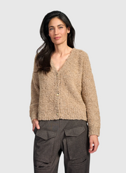ALEMBIKA Teddy Boucle Cardigan - AS951S - SAND