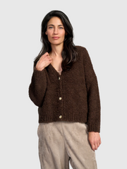 ALEMBIKA Teddy Boucle Cardigan - AS951B - BROWN