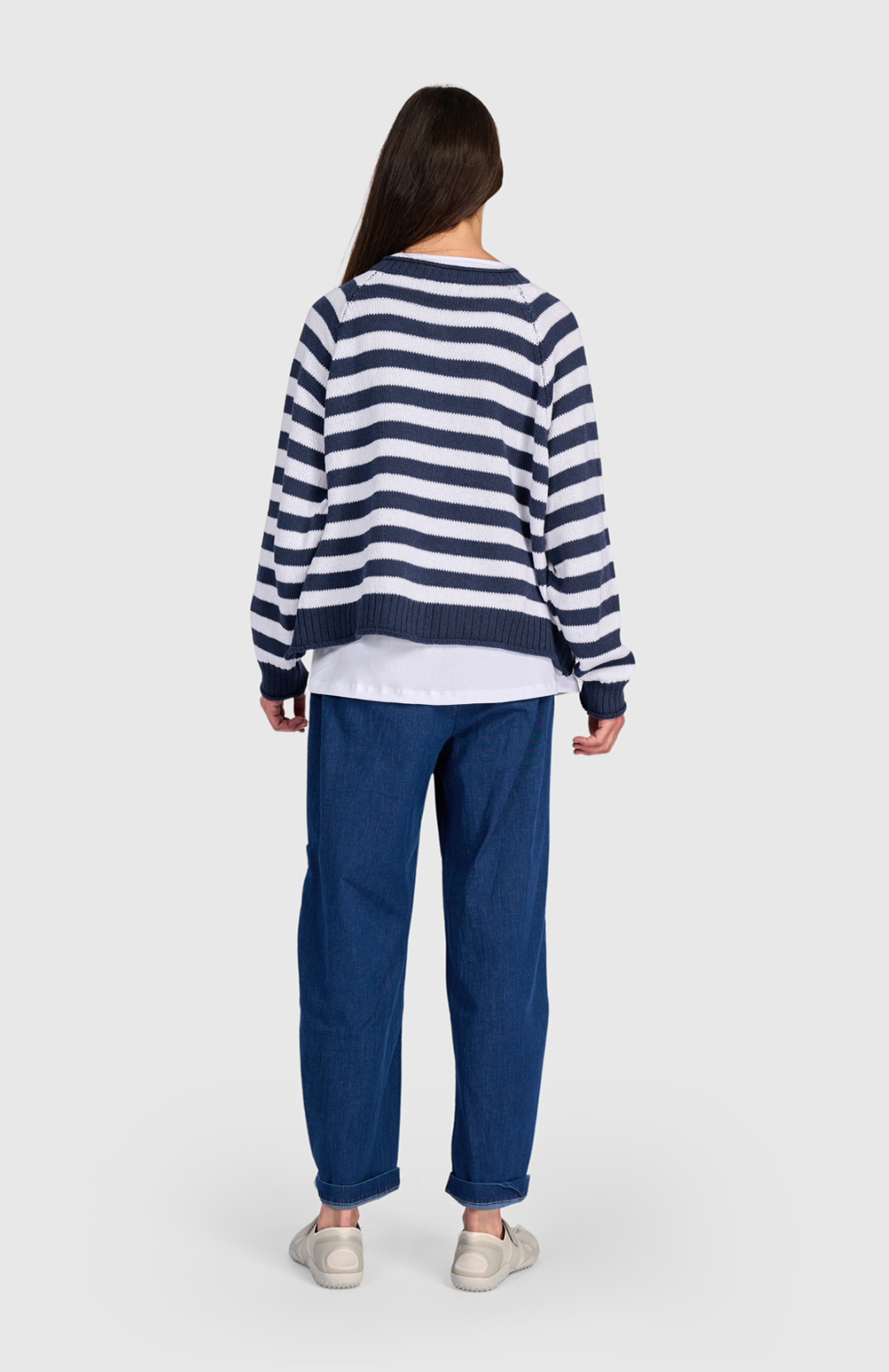 ALEMBIKA Sunny Stripe Cardigan - AS53N - NAVY