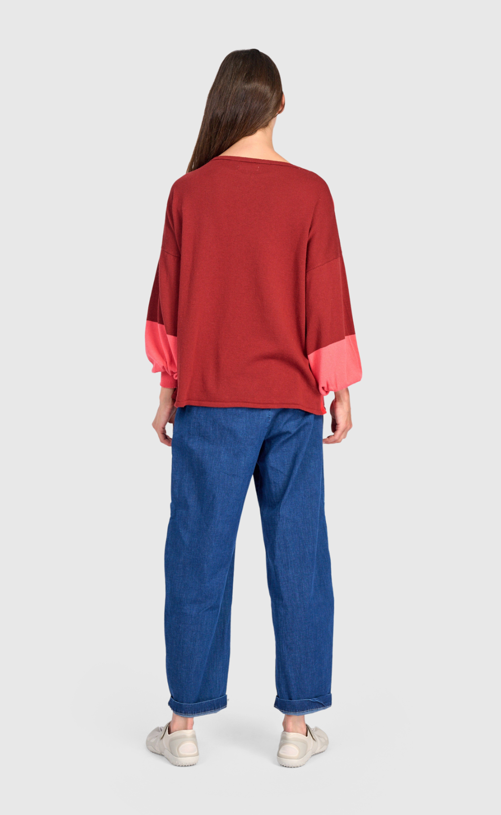 ALEMBIKA Figgy Puff Sleeve Sweater - AS55C - CORAL