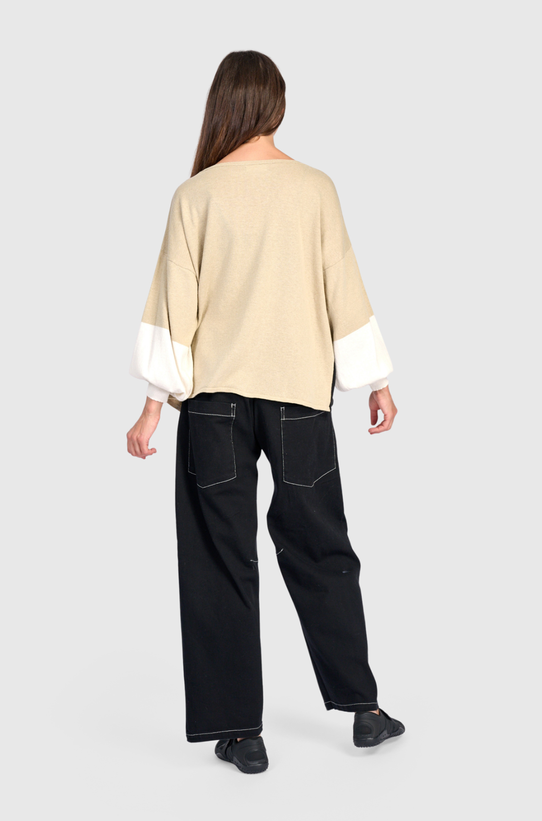 ALEMBIKA Figgy Puff Sleeve Sweater - AS55S - STONE