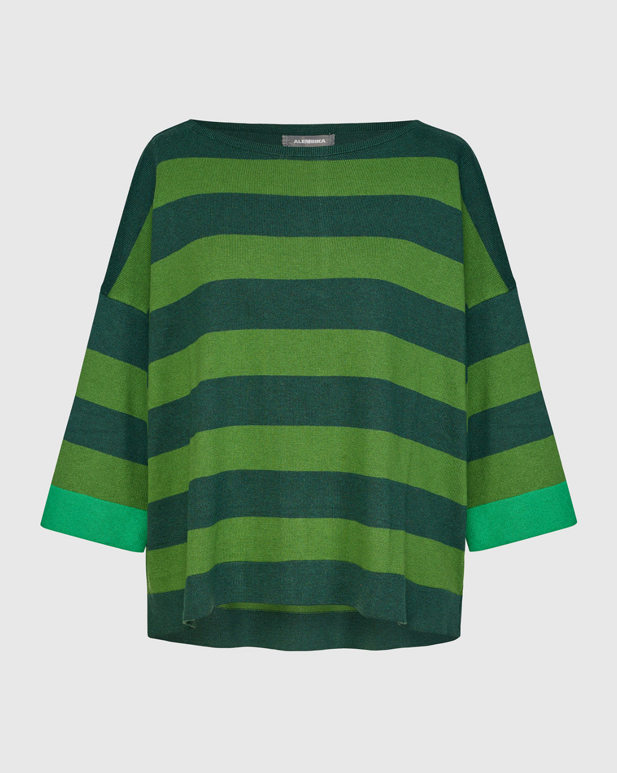 ALEMBIKA Cozy Stripe Sweater - AS59G - GREEN