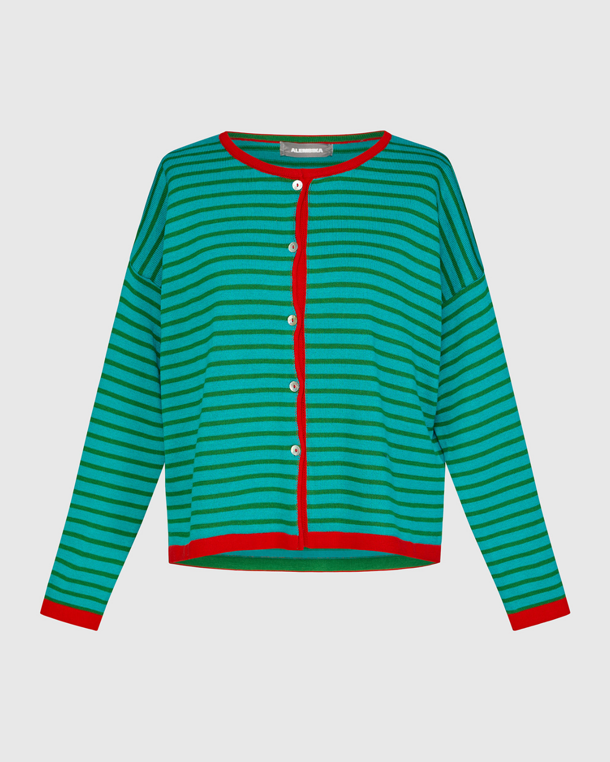 ALEMBIKA Thimble Trimmed Cardigan - AS61G - GREEN