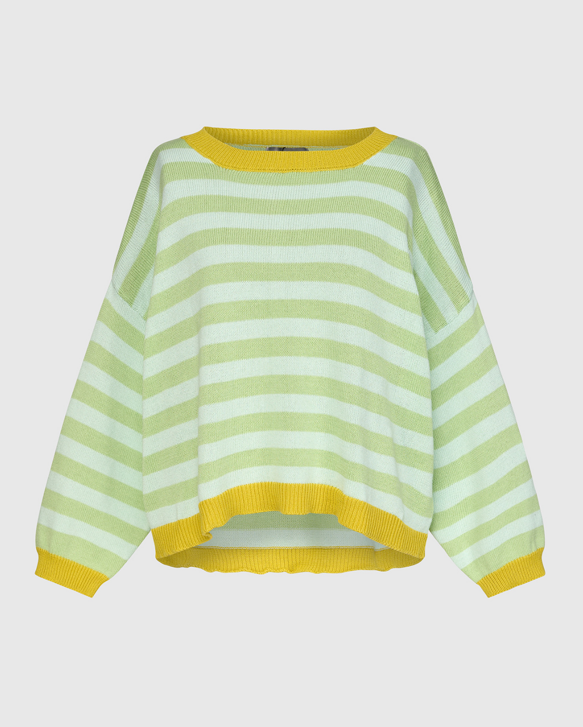 ALEMBIKA Comfortable Stripe Sweater - AS62P - PISTACHIO