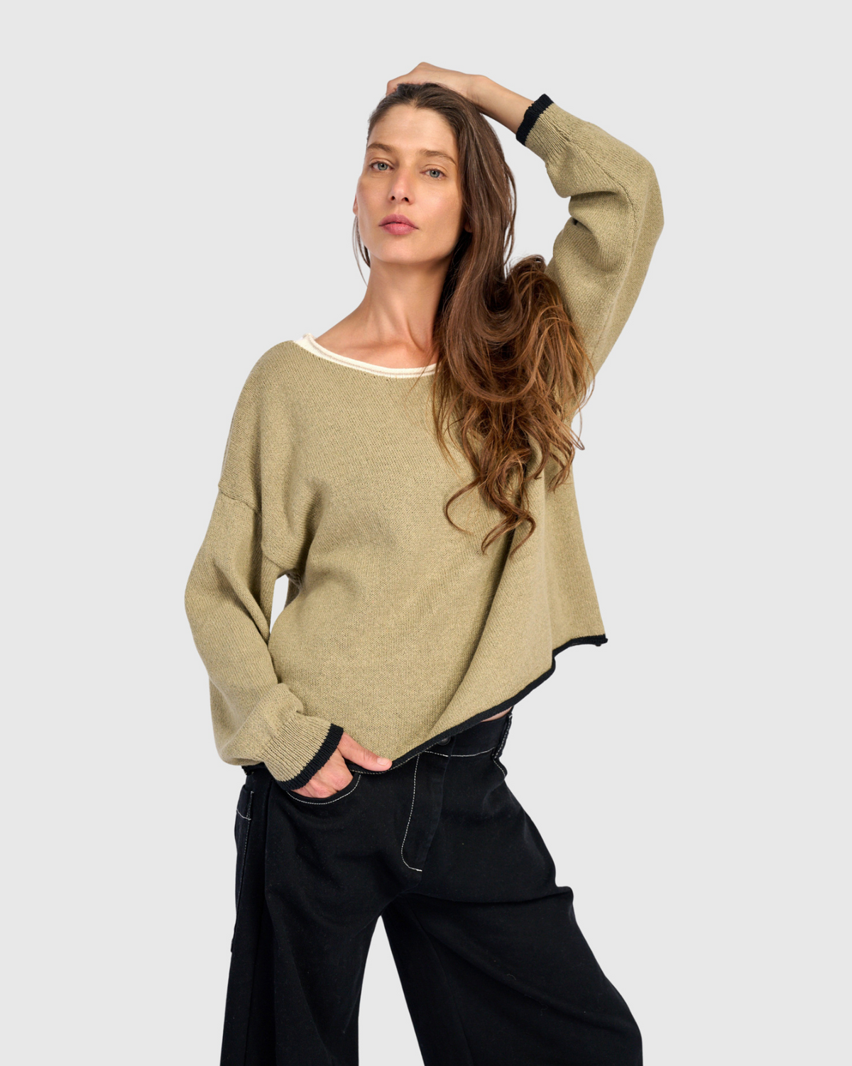 ALEMBIKA Pip Rollneck Pullover - AS63S - STONE