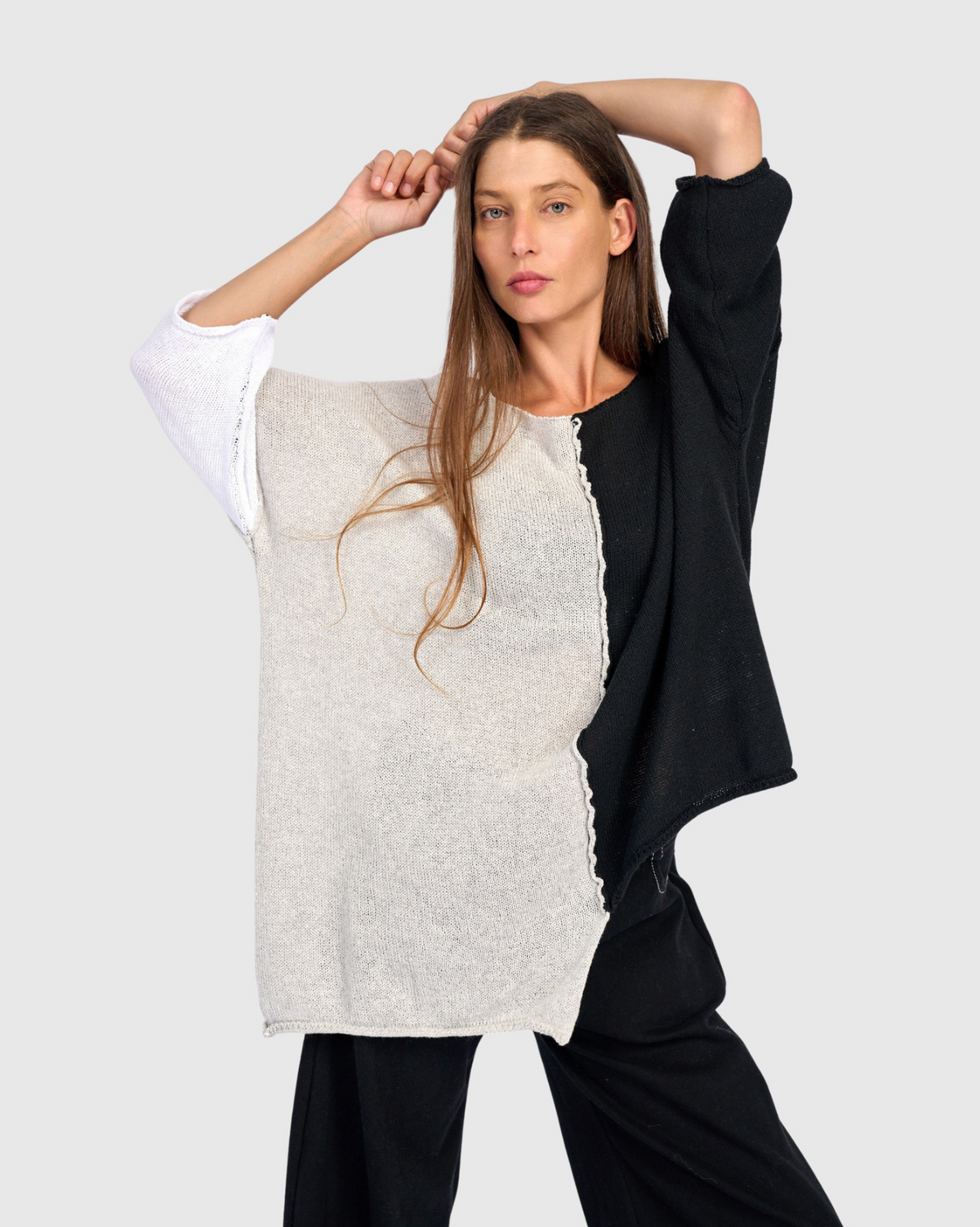ALEMBIKA Loose Colorblock Sweater - AS64M - MIX