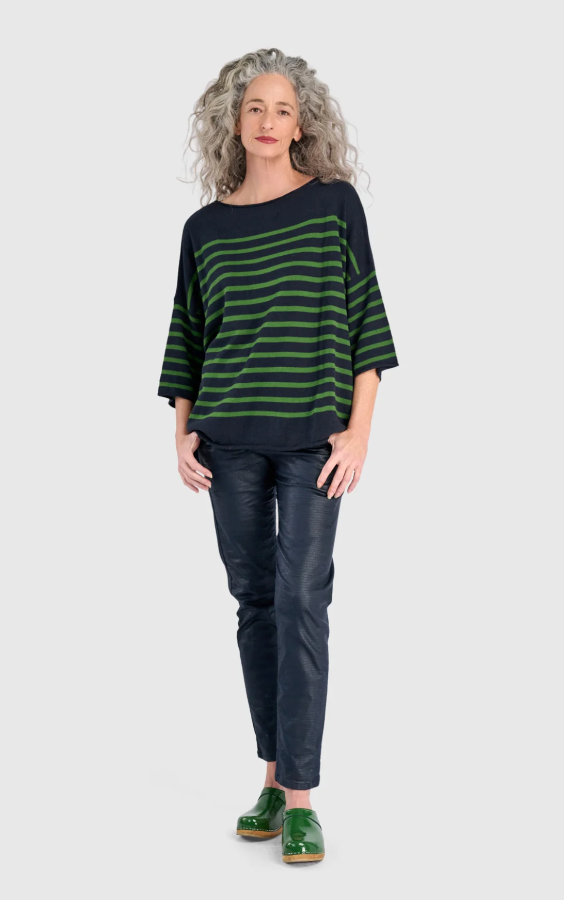 ALEMBIKA Carolina Relaxed Sweater - AS46S - STRIPES
