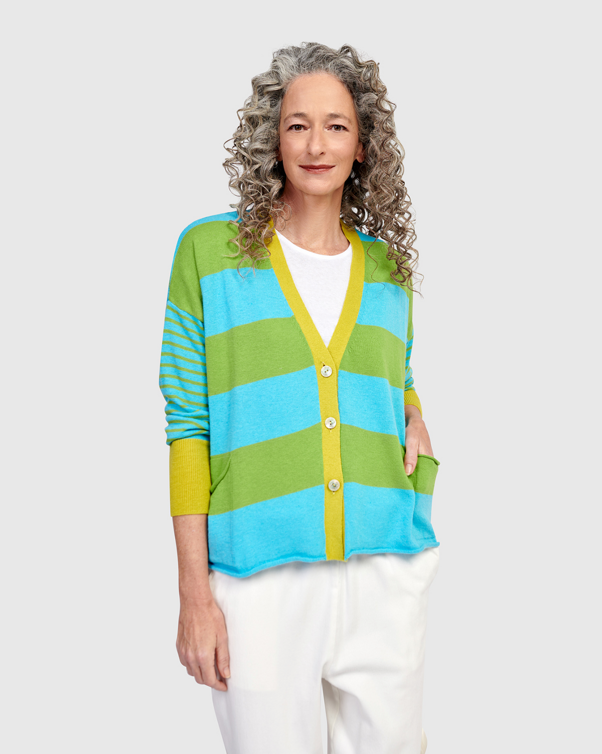 ALEMBIKA Gumdrop Cardigan - AS29S - STRIPES