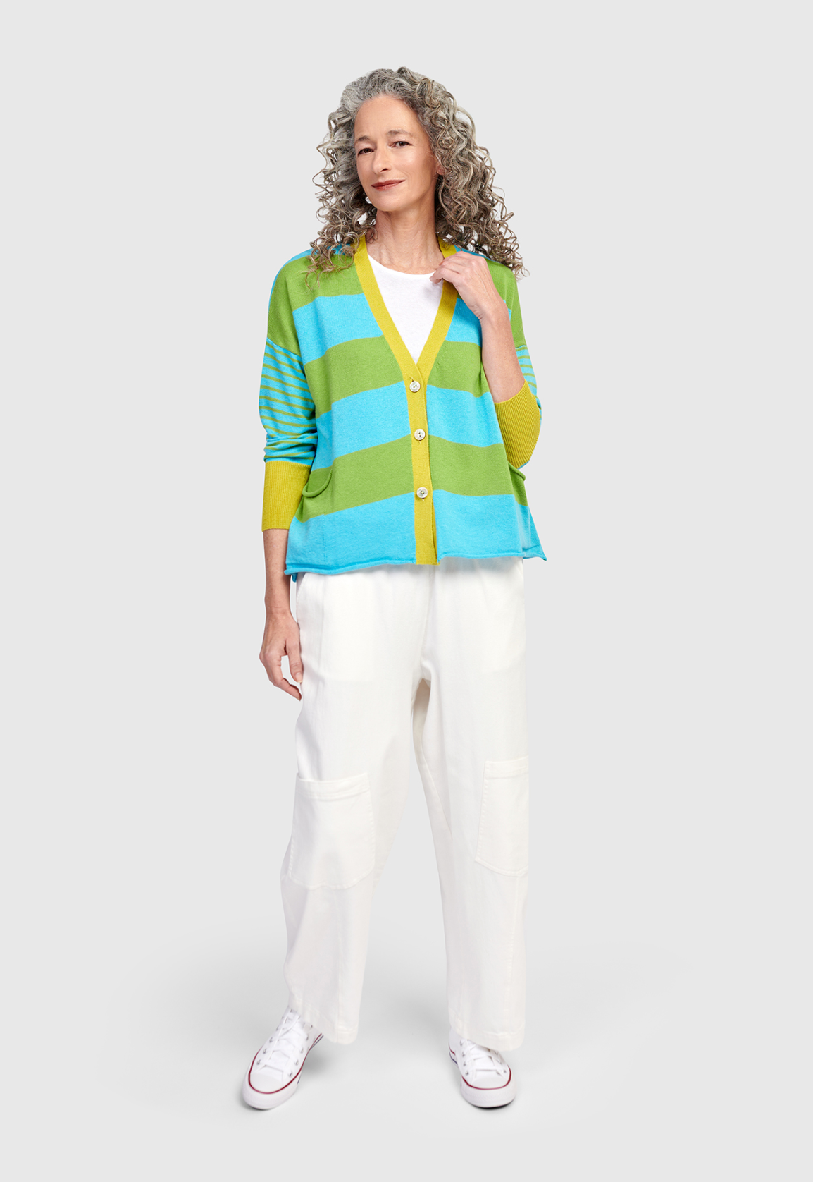 ALEMBIKA Gumdrop Cardigan - AS29S - STRIPES