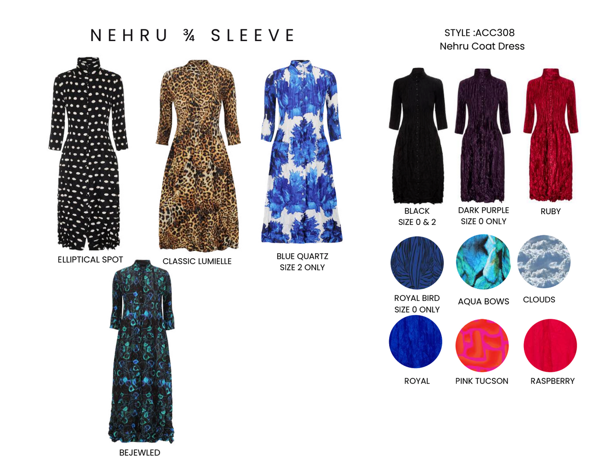 Alquema Nehru Coat Dress - BEJEWELED BLUES