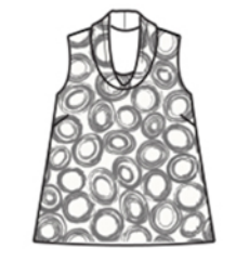 CUT LOOSE Graphic Circle Cowl Tank - 6395452