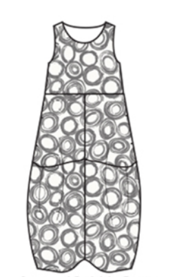 CUT LOOSE Graphic Circle Seamed Bubble Dress - 6390317