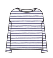 CUT LOOSE Blue Stripe Relaxed T-Shirt - 5876934