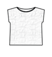 CUT LOOSE Textured Viscose Knit Boatneck Boxy Top - 6646791