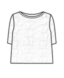 CUT LOOSE Textured Viscose Knit Elbow Sleeve Top - 6646181