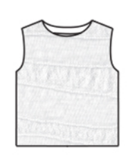 CUT LOOSE Cotton Texture Wave Shell with Wide Facing - 1105331