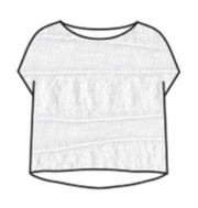 CUT LOOSE Cotton Texture Wave High Low Top - 1106182