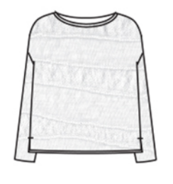 CUT LOOSE Cotton Texture Wave Relaxed T-Shirt - 1106934