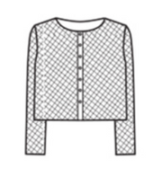 CUT LOOSE Tulle Crop Cardigan - 1388763