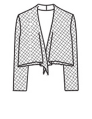 CUT LOOSE Tulle Cropped Cardigan - 1387388