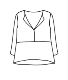 CUT LOOSE Linen Combo Raw Edge Pullover - 5706604