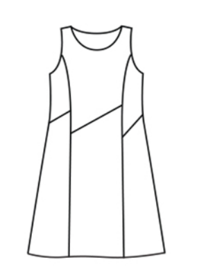 CUT LOOSE Linen Combo Asymmetrical Waist Dress - 5700362