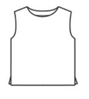 CUT LOOSE Linen Cotton Jersey Shell with Wide Facing - 5015331