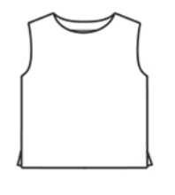CUT LOOSE Linen Cotton Jersey Shell with Wide Facing - 5015331