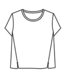 CUT LOOSE Linen Cotton Jersey Short Sleeve Crop Top - 5016436