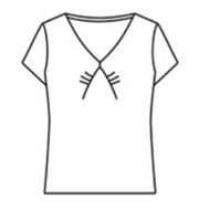 CUT LOOSE Linen Cotton Jersey Short Sleeve Tuck Front Tee - 5016515
