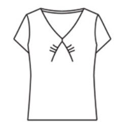 CUT LOOSE Linen Cotton Jersey Short Sleeve Tuck Front Tee - 5016515